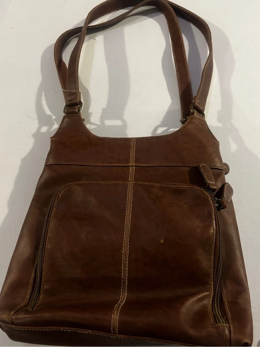 Vintage 90s Y2K Mudd Vegan leather shoulder bag brown